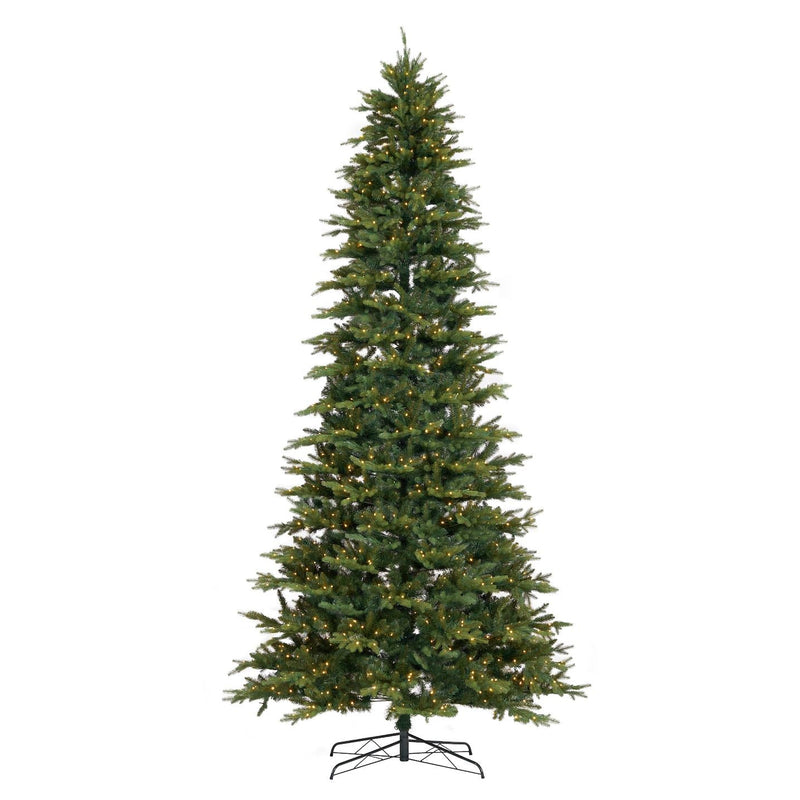 11’ Belgium Fir “Natural Look” Artificial Christmas Tree with 1250 Clear LED Lights and 4222 Bendable Branches