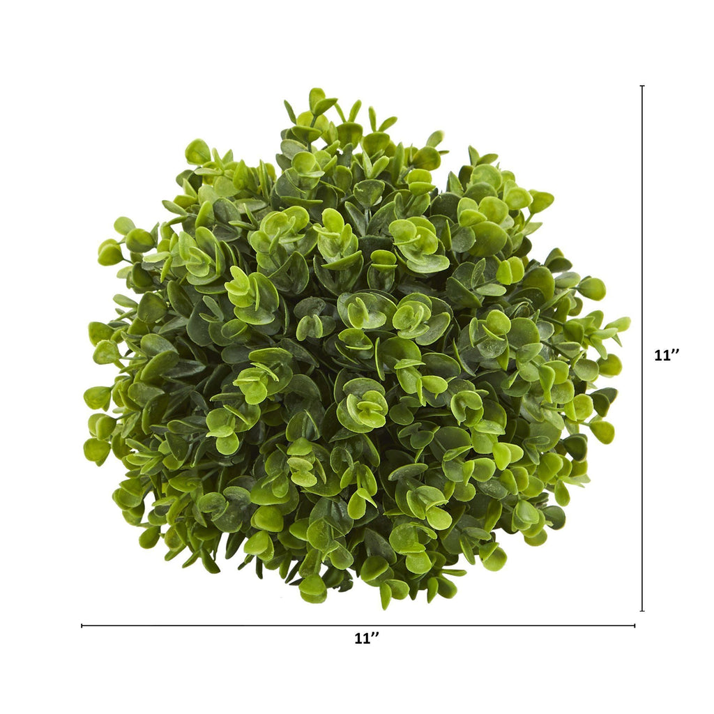 11” Eucalyptus Decorative Artificial Ball (Set of 4)