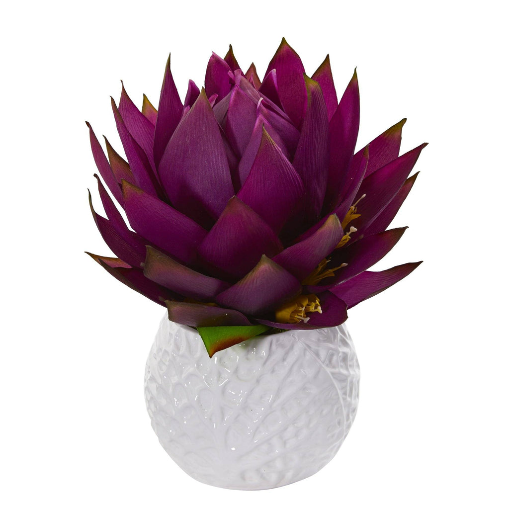 12” Musella Artificial Arrangement in White Vase