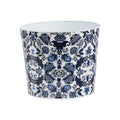 12” Oriental Blue and White Classic Round Metal Planter