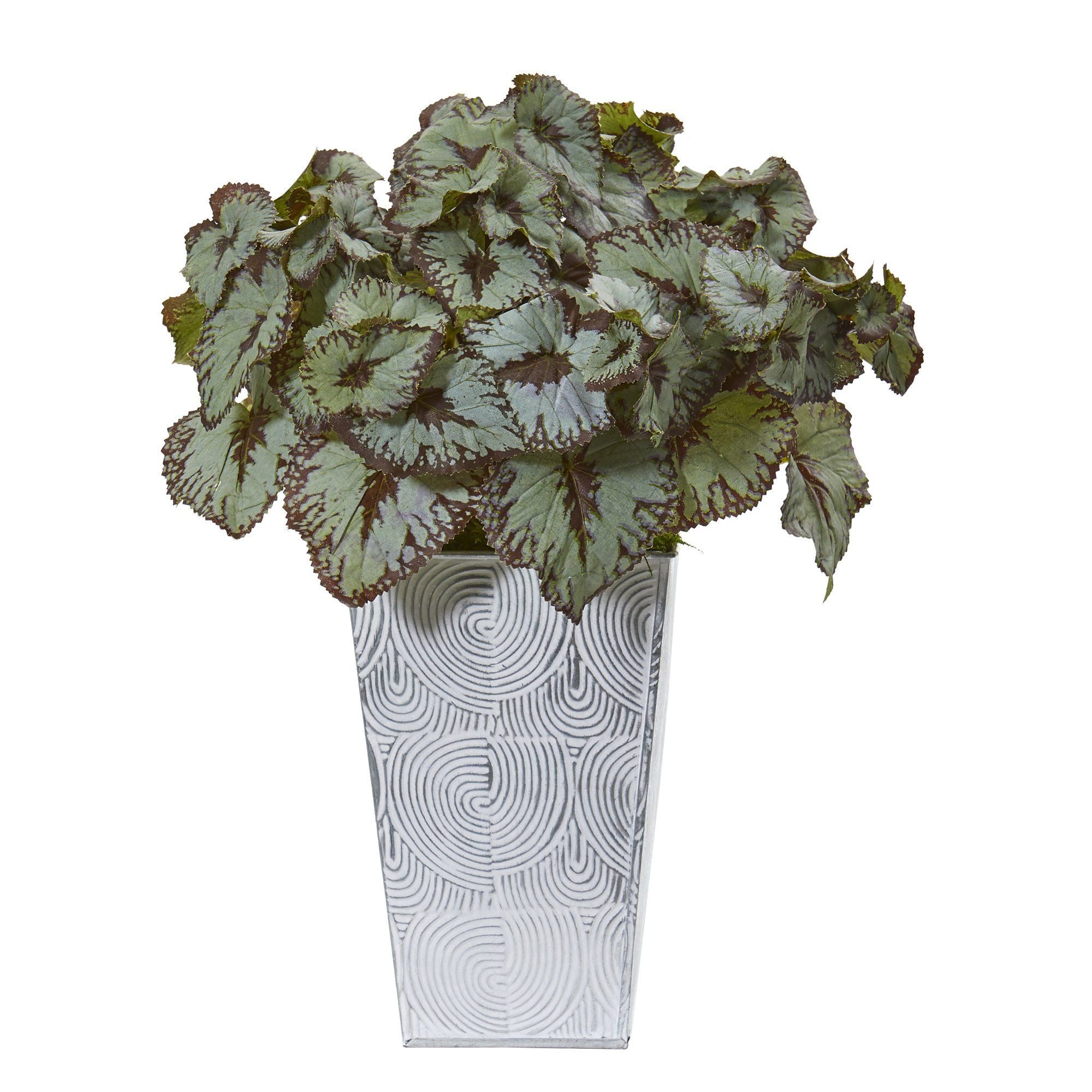 14” Rex Begonia Artificial Plant in Planter