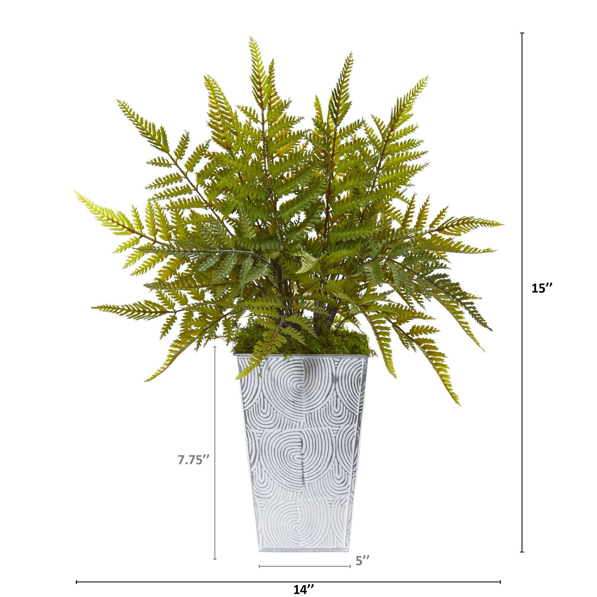 15” Fern Artificial Plant in Planter