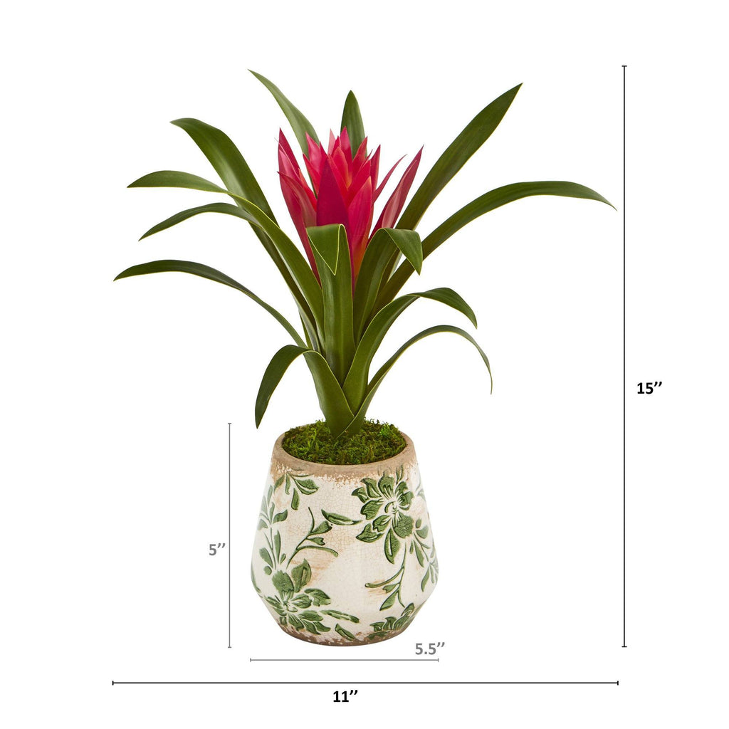 15” Ginger Artificial Plant in Floral Vase