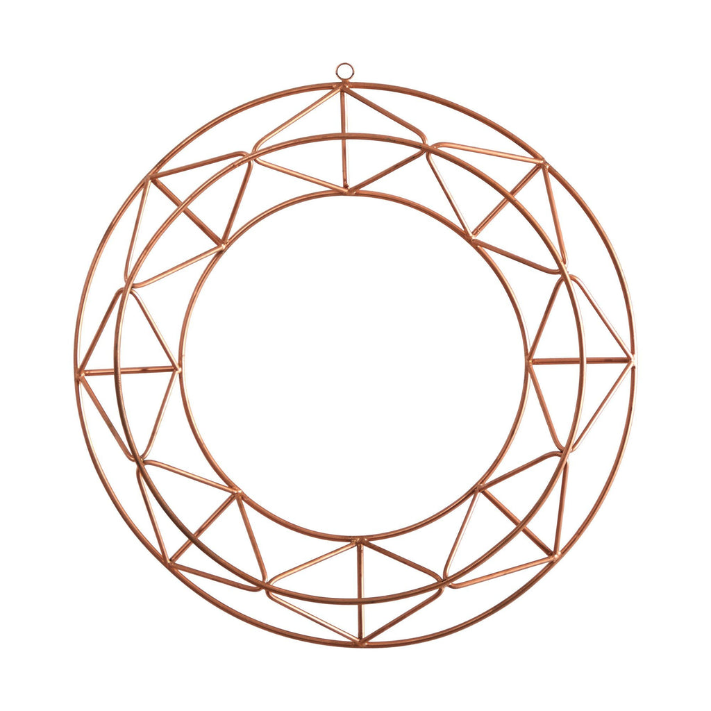 16” Geometric Copper Wall Decor