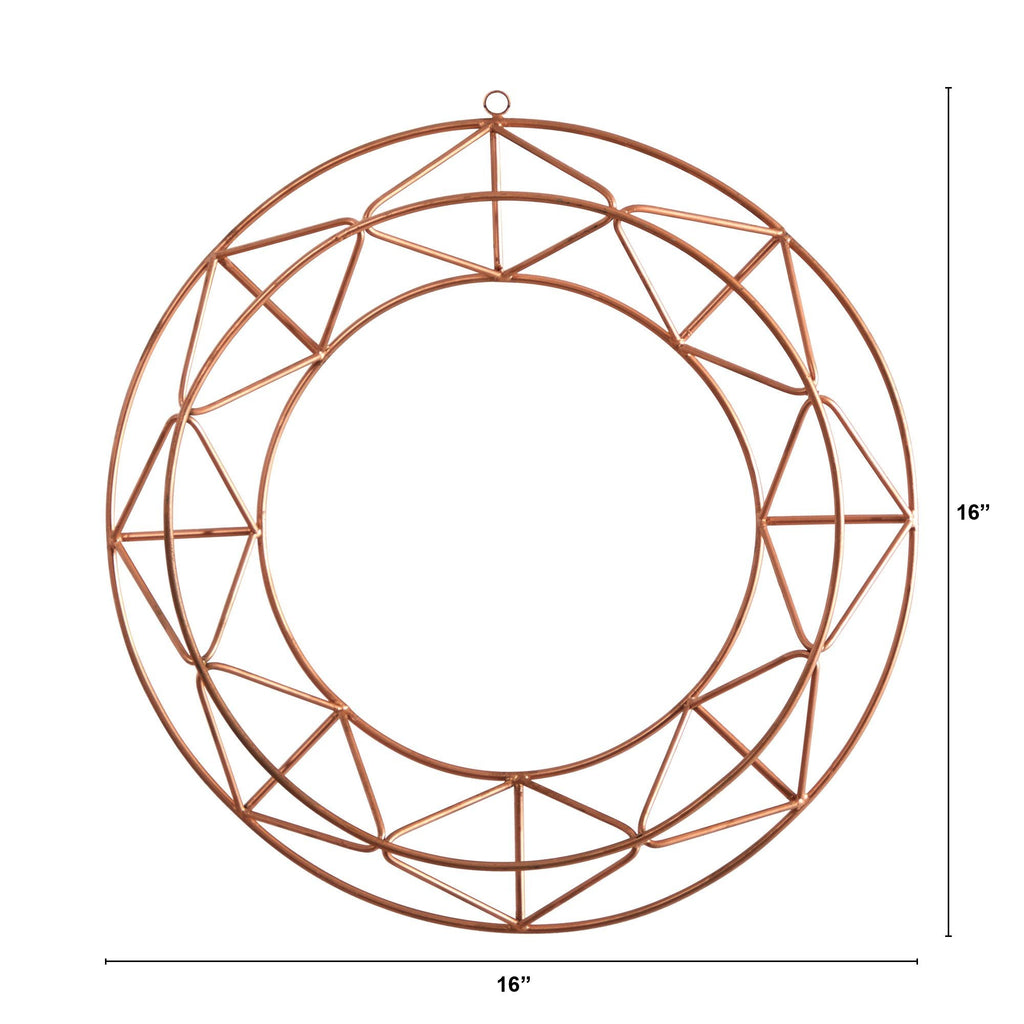 16” Geometric Copper Wall Decor