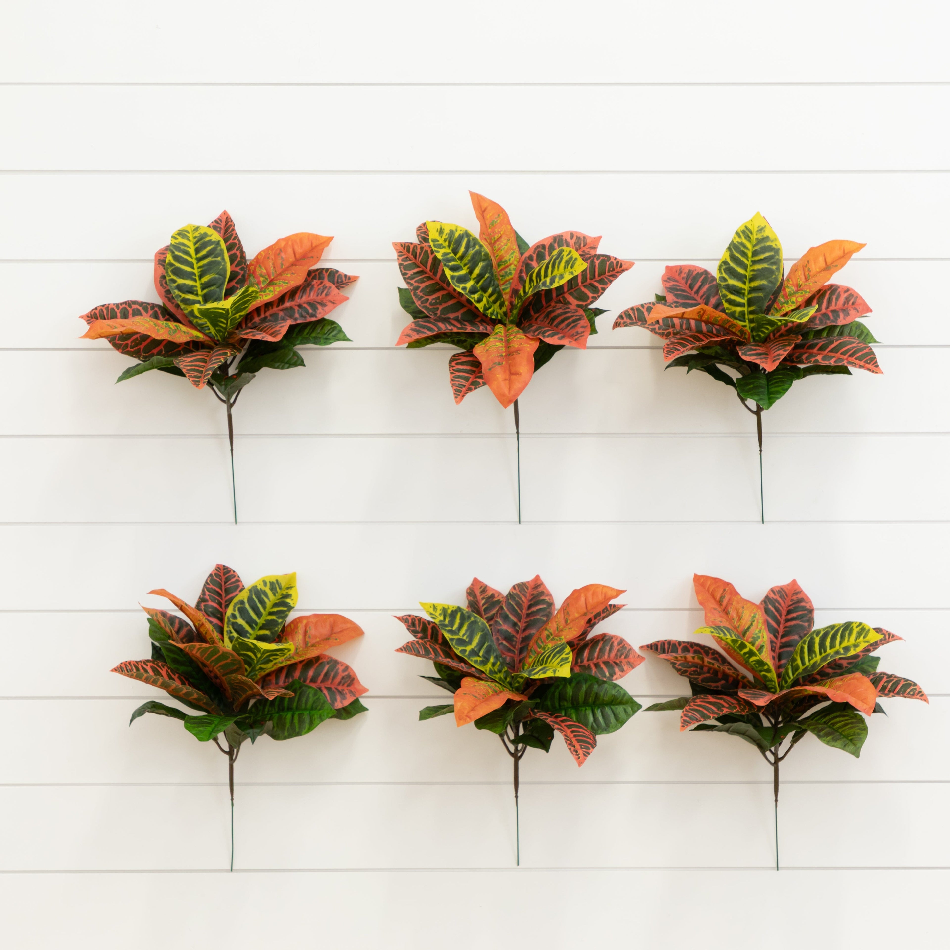 17” Garden Croton Artificial Plant (Real Touch) (Set of 6)