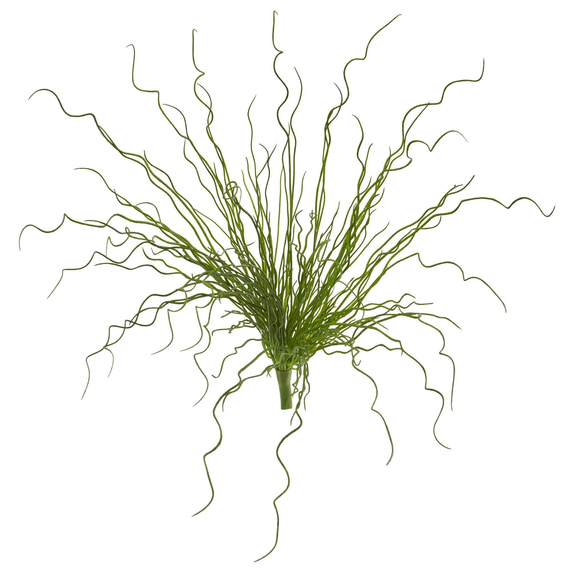 18” Curly Grass Artificial Plant (Set of 6)