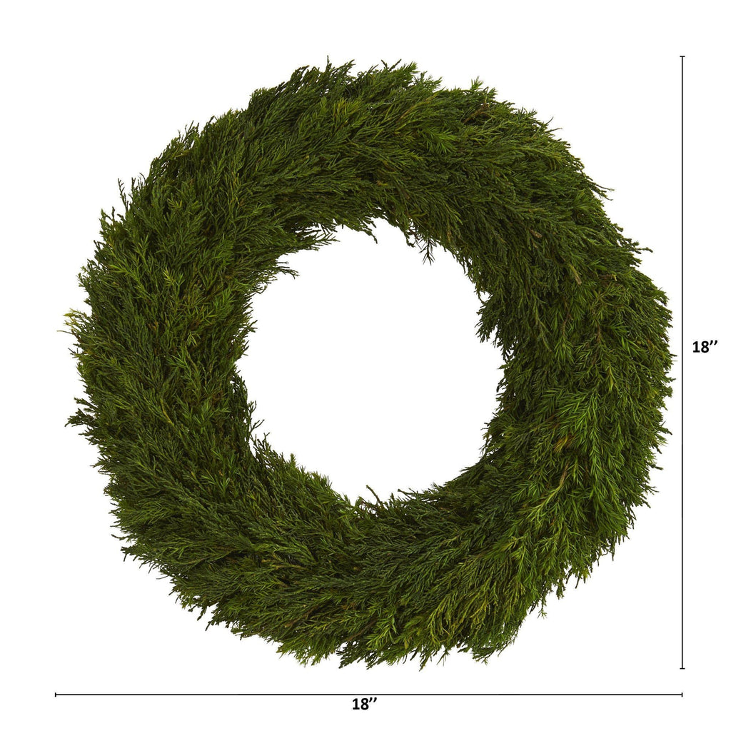 18” Cypress Preserved Wreath