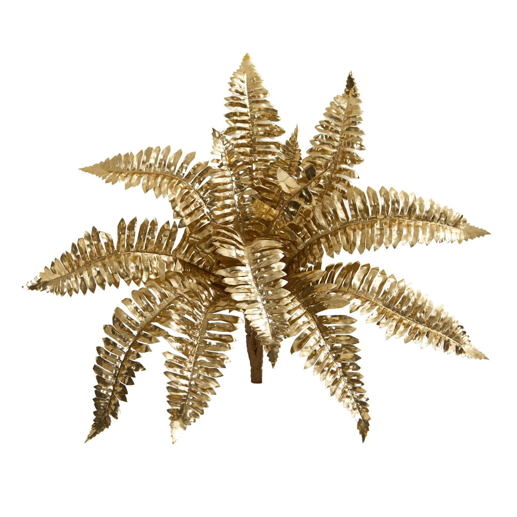 18” Metallic Boston Fern Artificial Plant (Set of 12)
