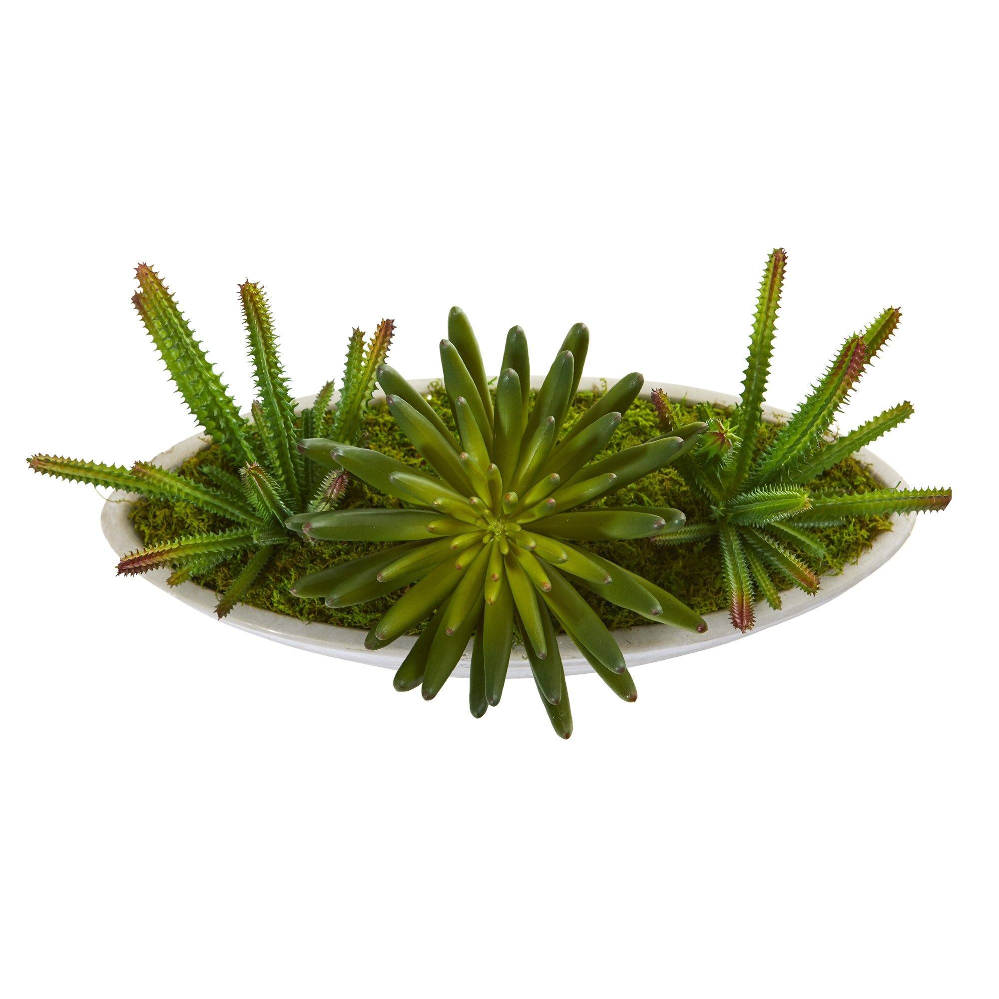 18” Succulent Artificial Plant in Decorative Planter