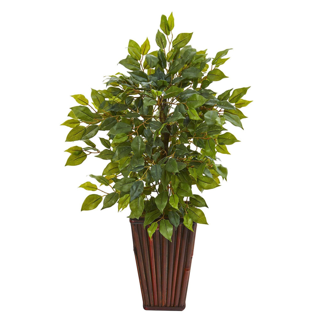19” Mini Ficus Artificial Tree in Decorative Planter
