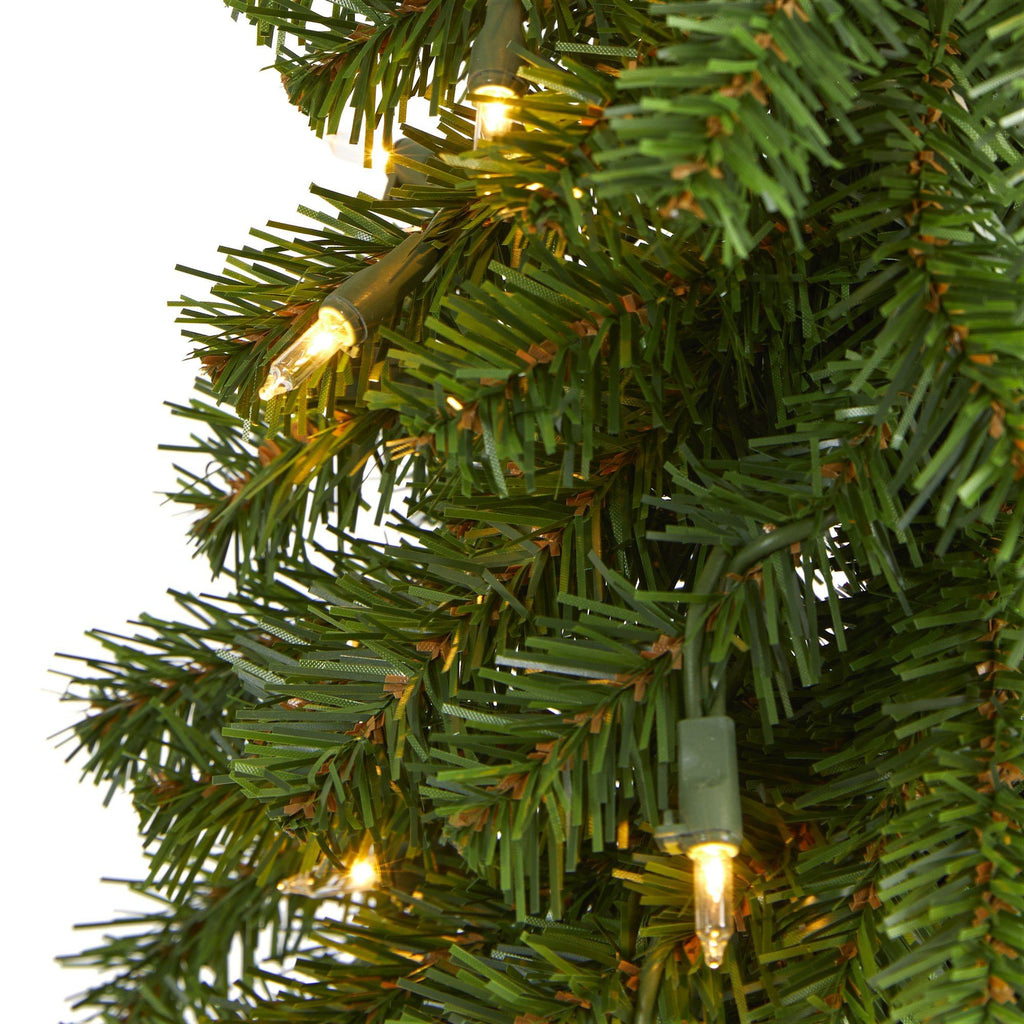 2’ Alpine Artificial Christmas Tree with 35 Lights, 92 Bendable Branches and a Burlap Planter
