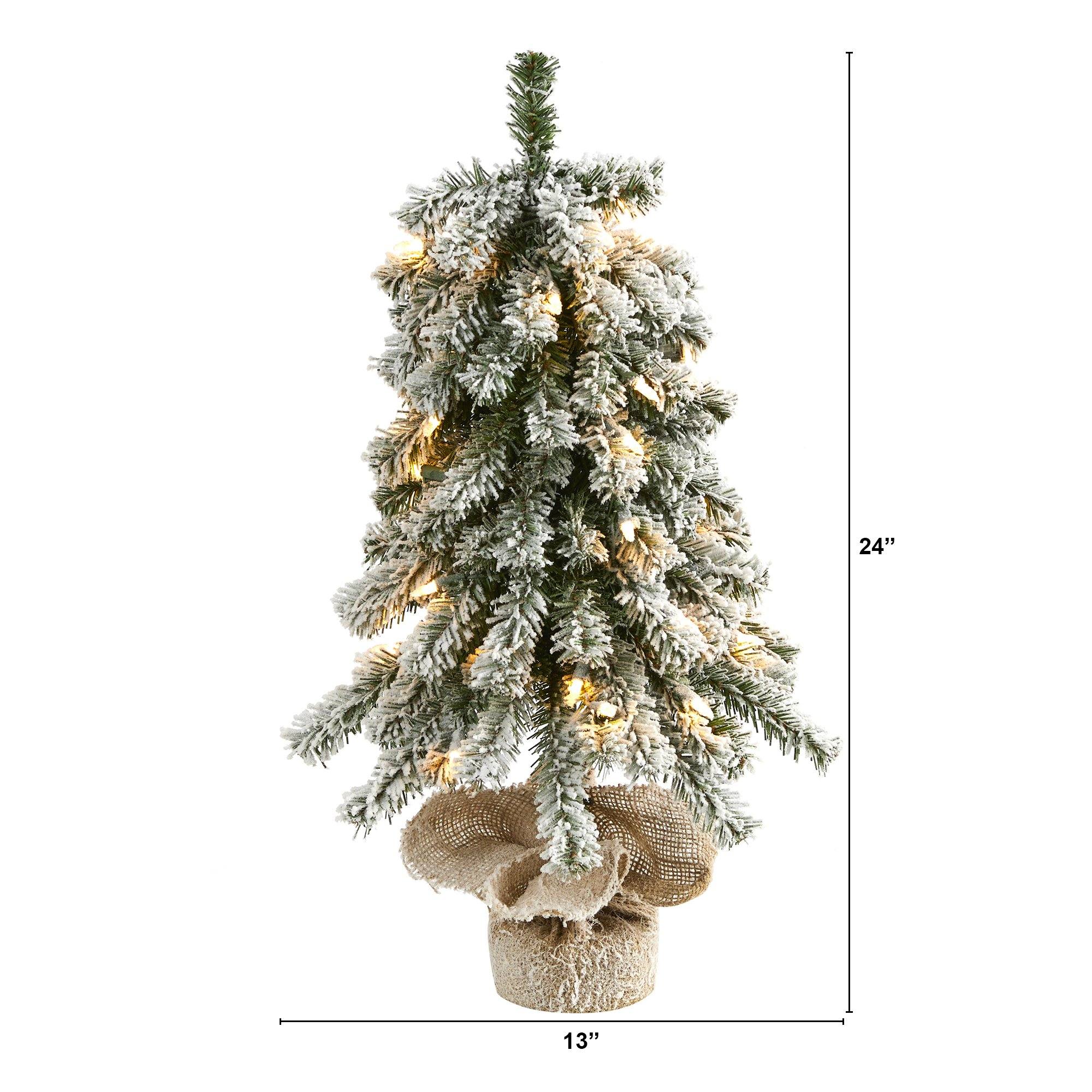 2’ Flocked Alpine Artificial Christmas Tree