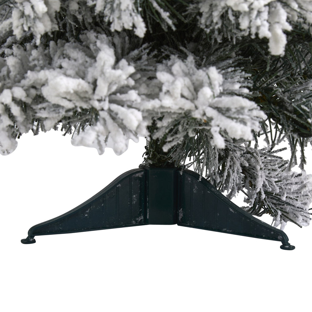 2’ Flocked Artificial Christmas Tree with 30 Clear LED Lights