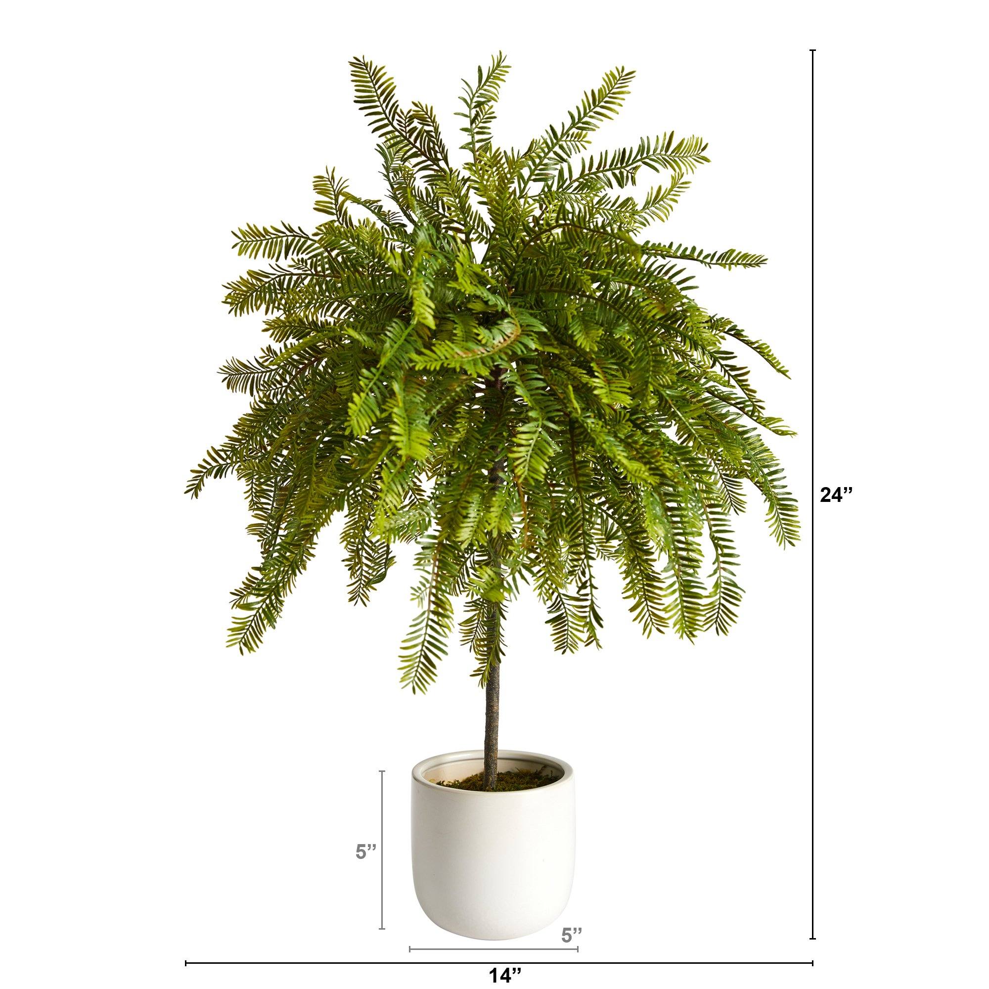 2' Northern Californian Cedar Canopy Artificial Tree in Decorative Planter