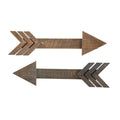 2' Rustic Wood Arrows Wall Art Décor (Set of 2)