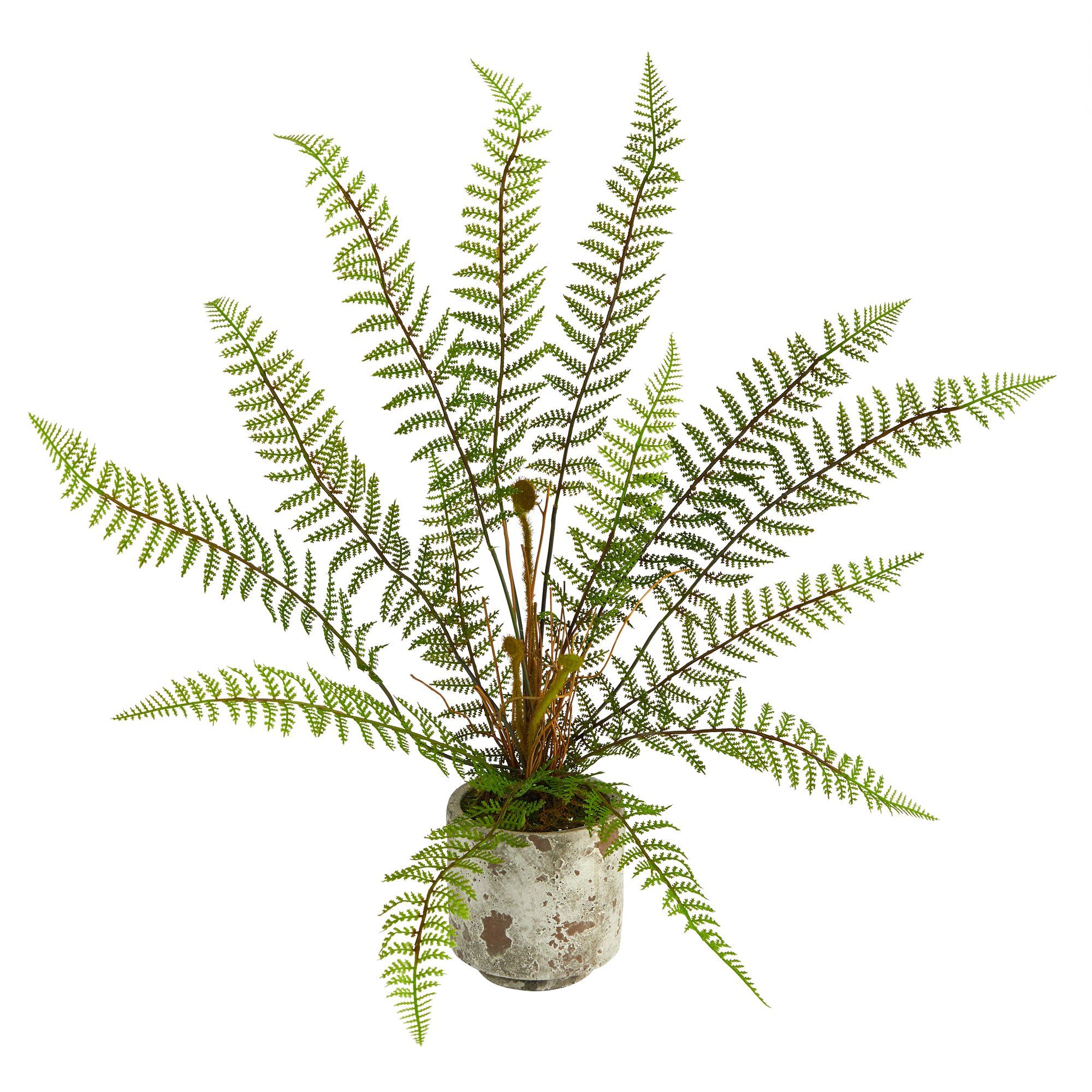 20” Fern Artificial Plant in Decorative Planter