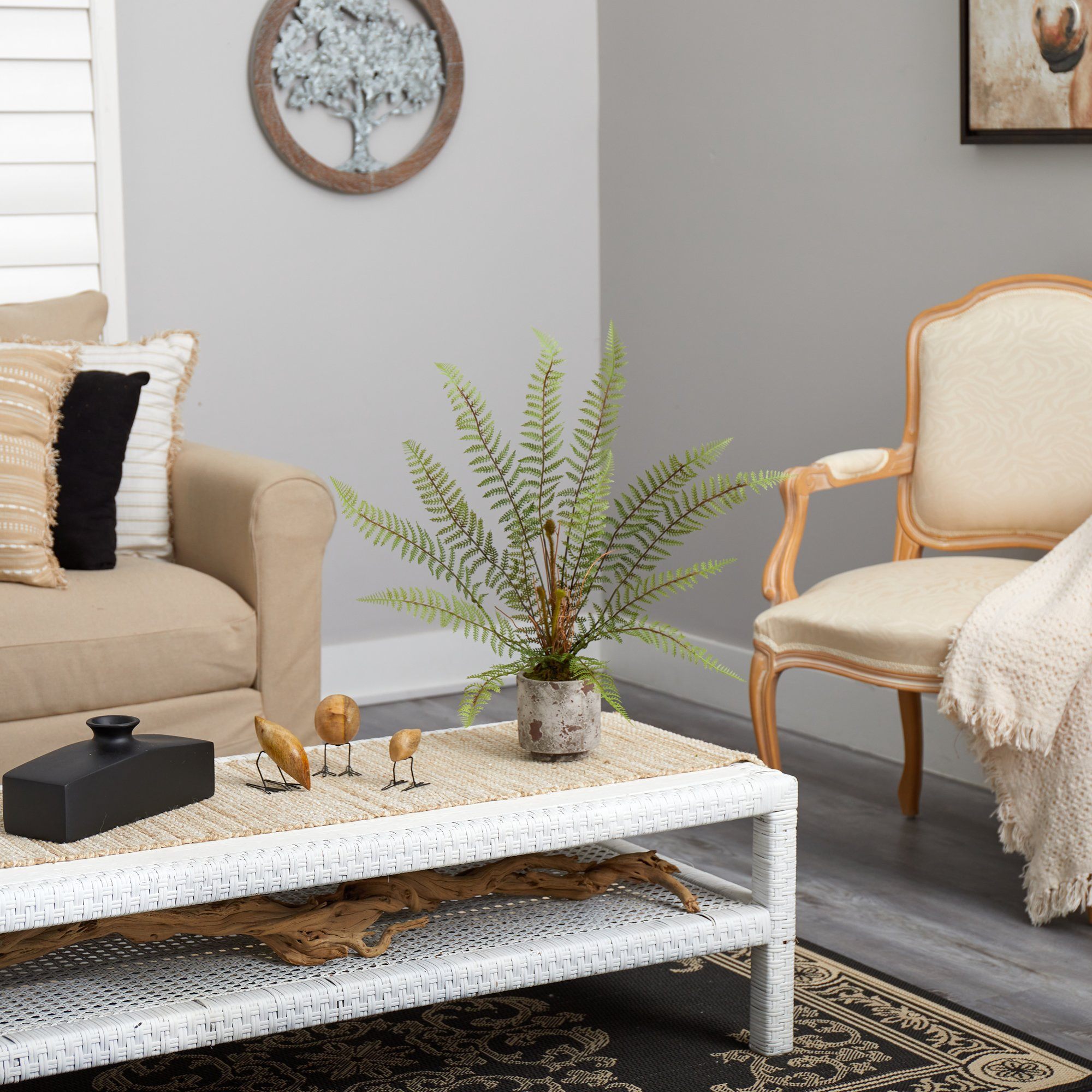 20” Fern Artificial Plant in Decorative Planter