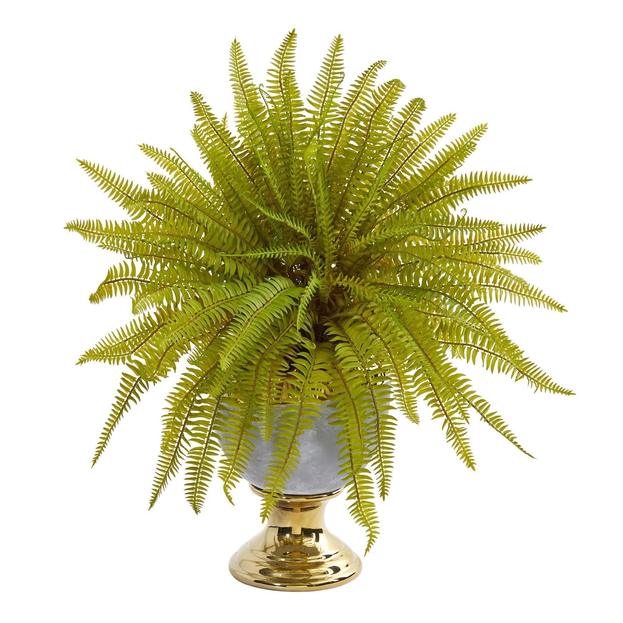 20” Fern Artificial Plant in Stoneware Urn