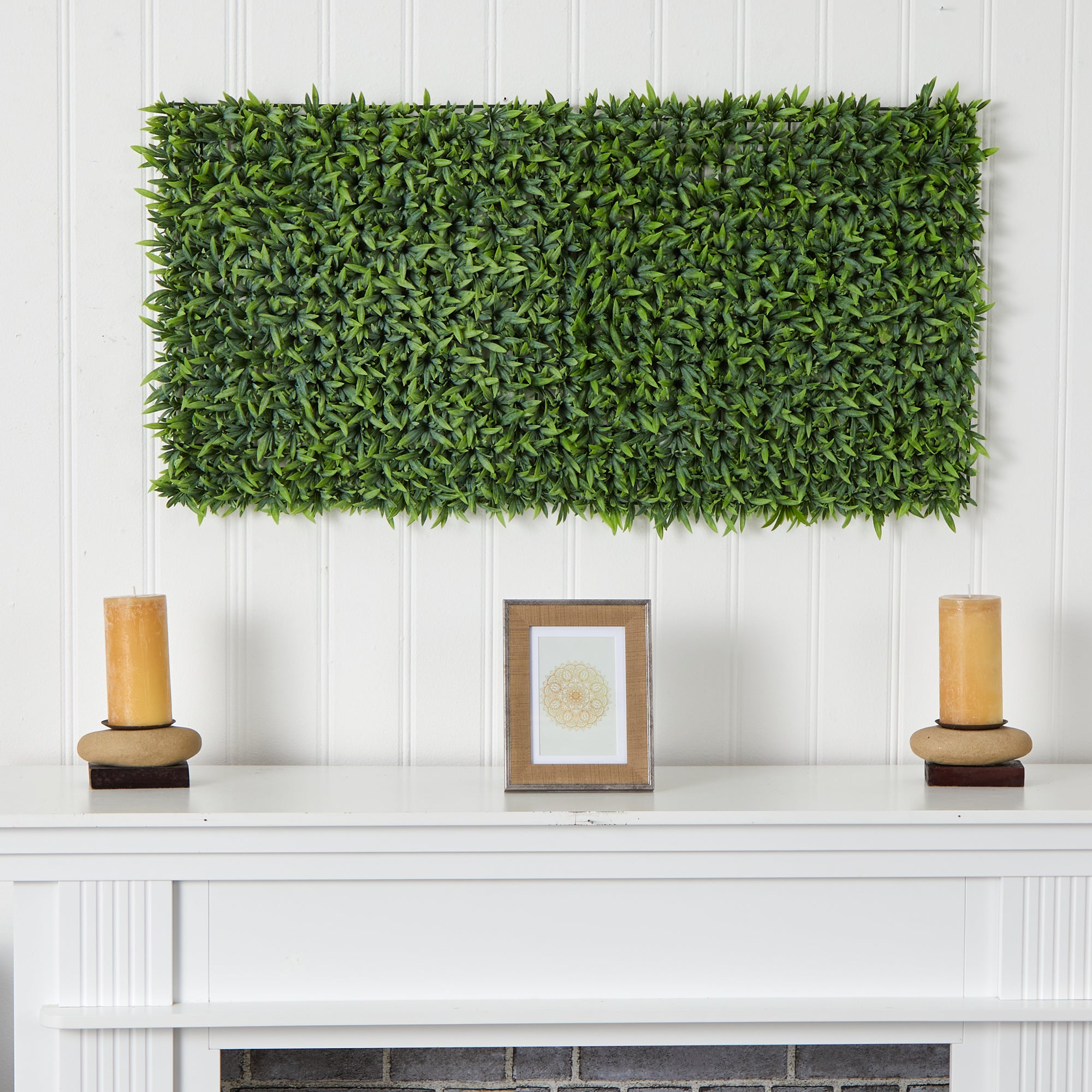 20” Grass Artificial Wall Mat (Indoor/Outdoor) (Set of 2) Trellis