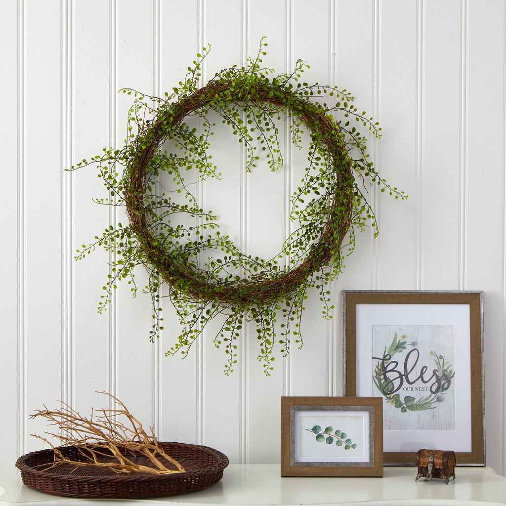 20”  Night Willow Artificial Vine Wreath