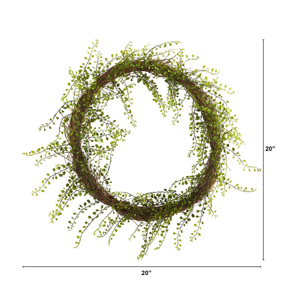 20”  Night Willow Artificial Vine Wreath