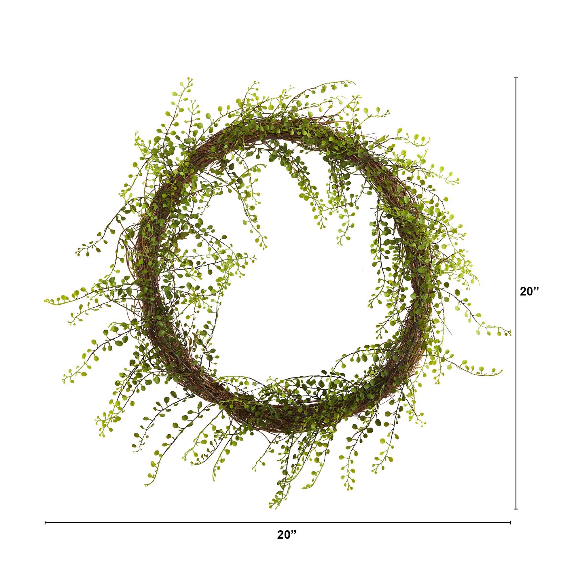 20”  Night Willow Artificial Vine Wreath