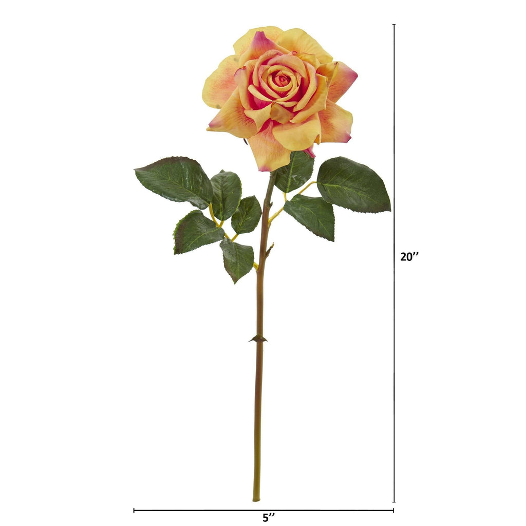20” Rose Artificial Flower (Set of 6)