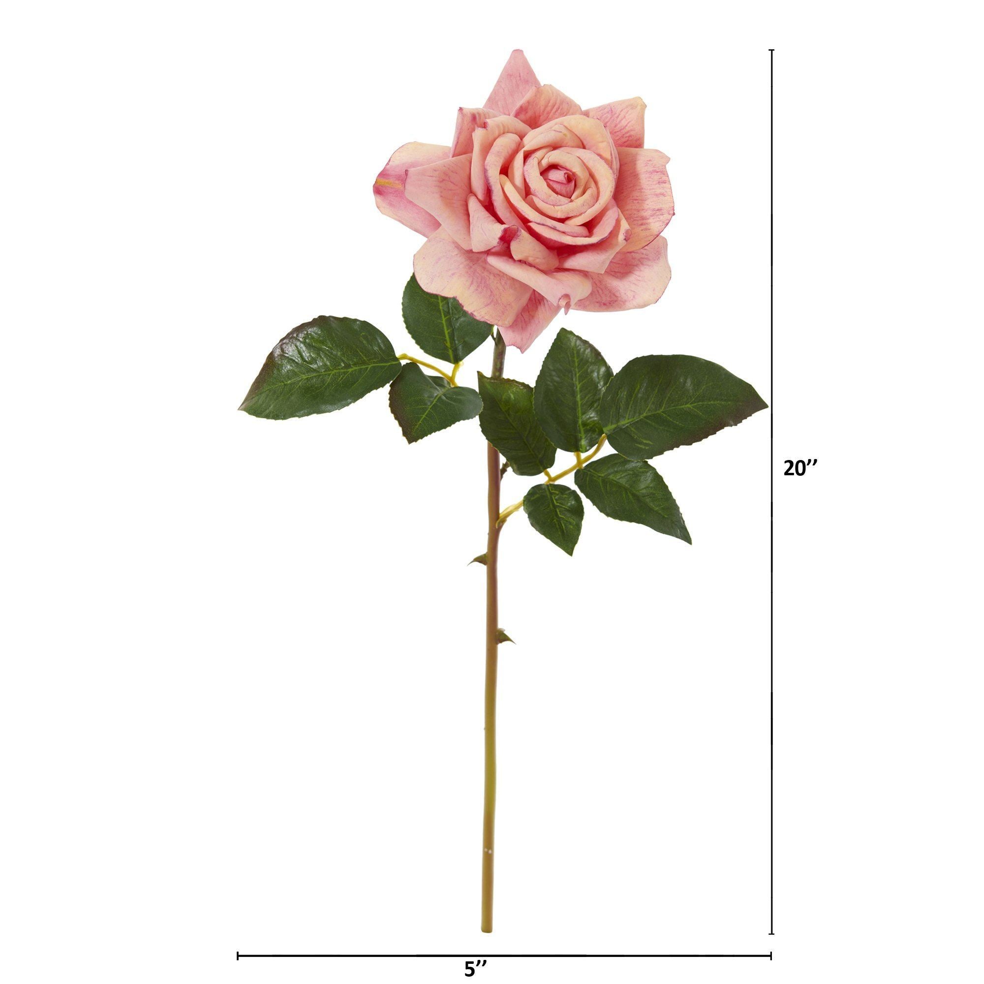20” Rose Artificial Flower (Set of 6)