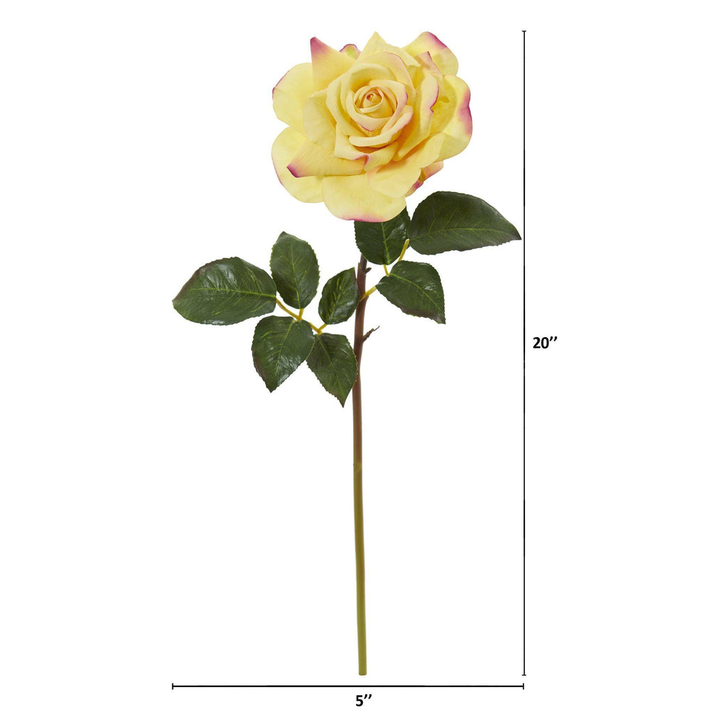 20” Rose Artificial Flower (Set of 6)
