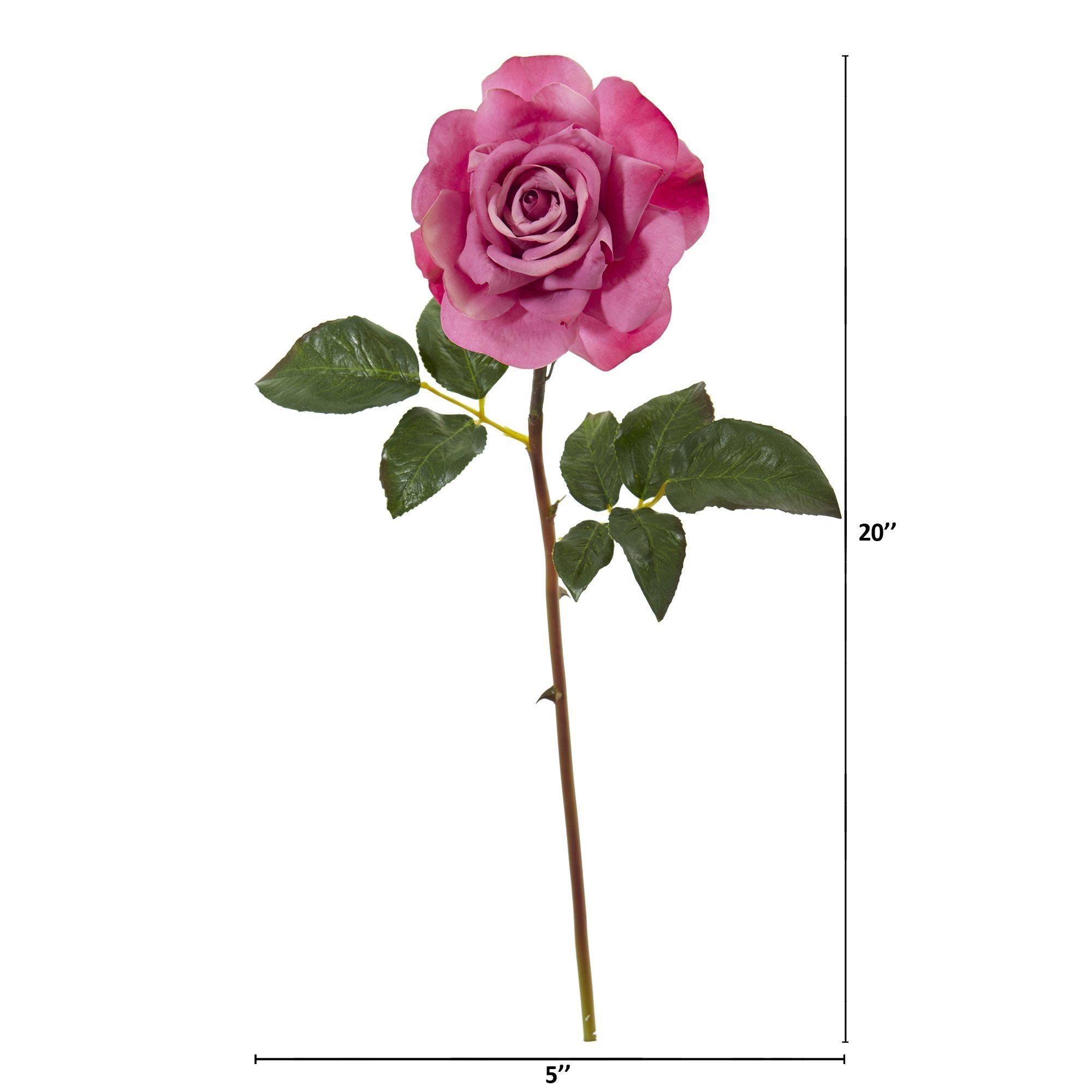 20” Rose Artificial Flower (Set of 6)