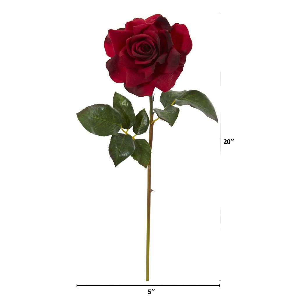 20” Rose Artificial Flower (Set of 6)