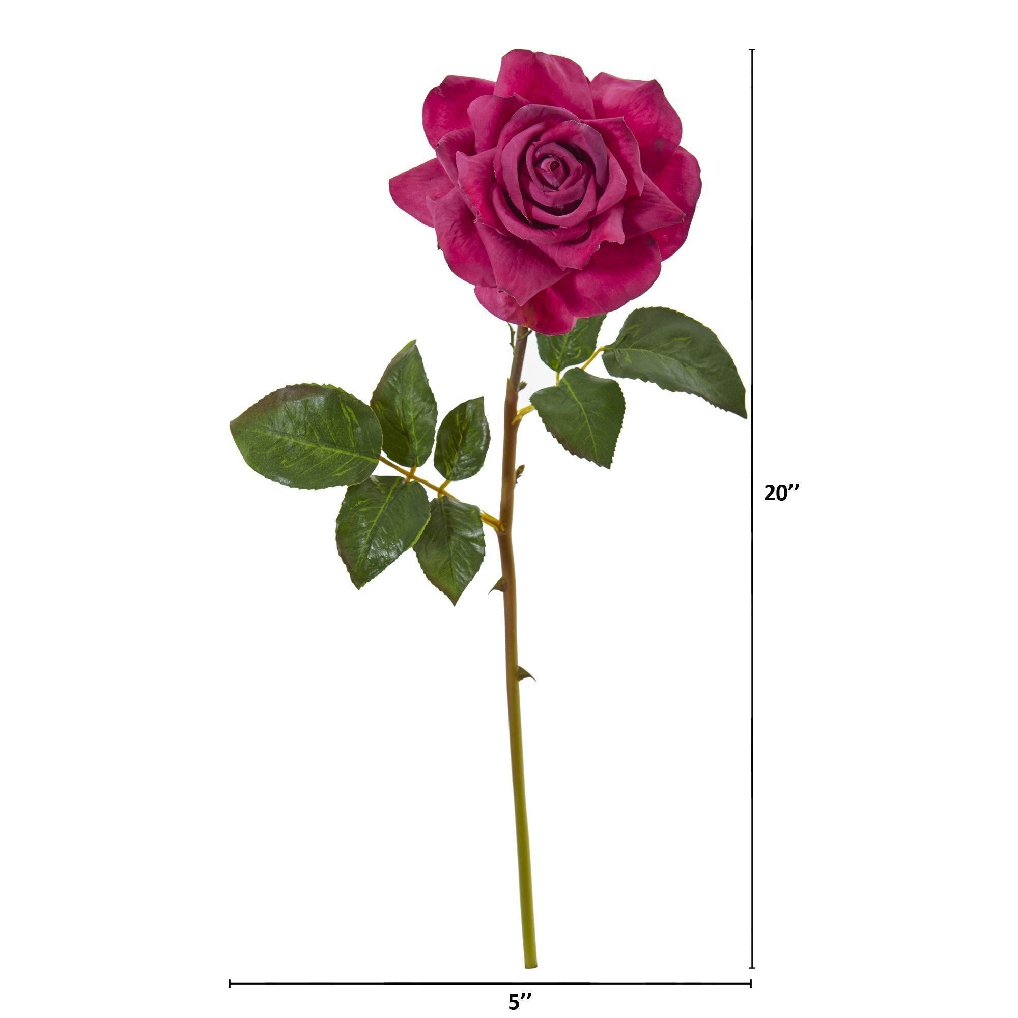 20” Rose Artificial Flower (Set of 6)