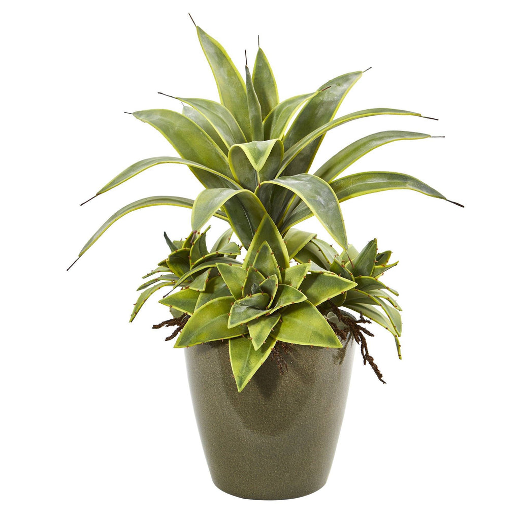 20” Sansevieria Artificial Plant in Planter