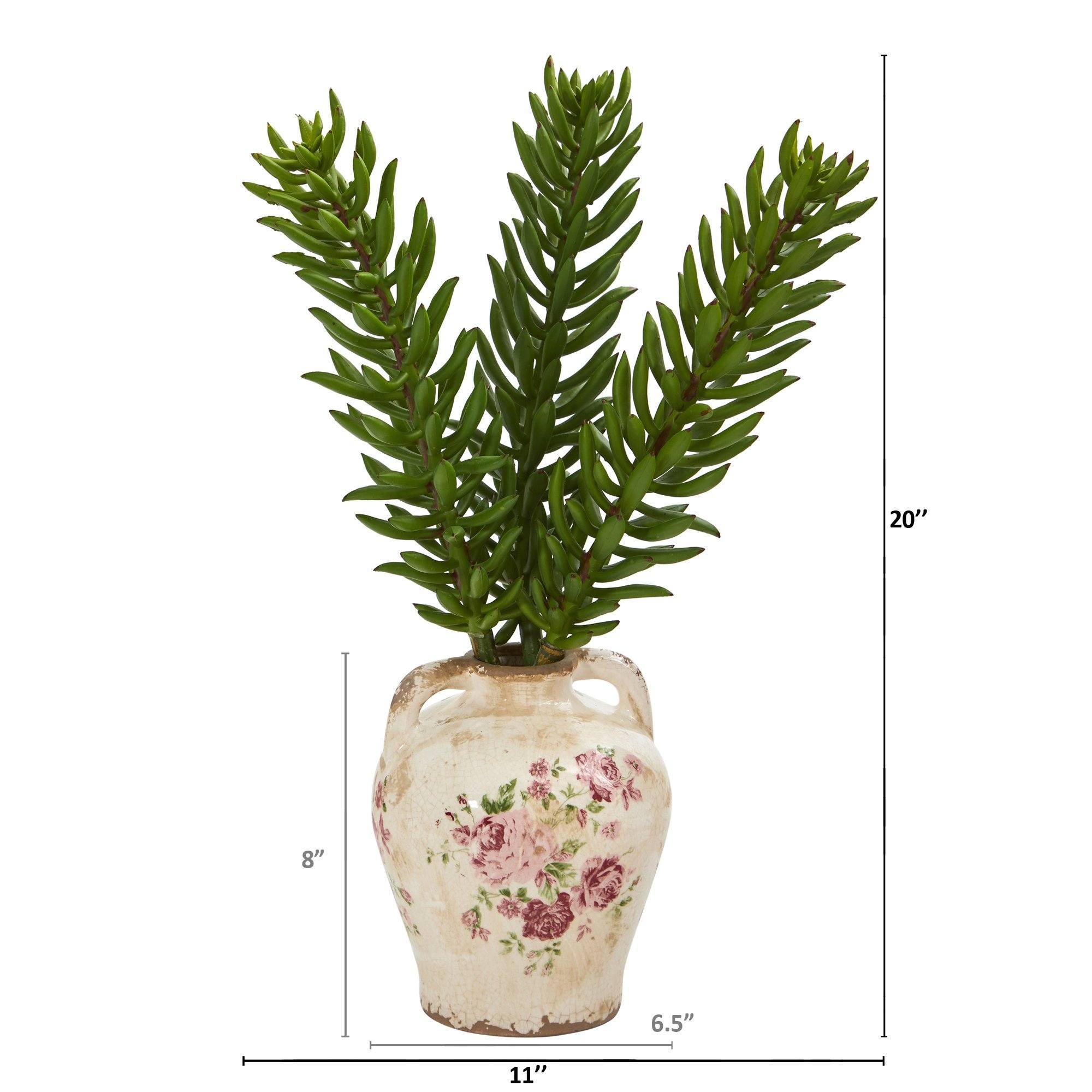20” Succulent Artificial Plant in Floral Jar