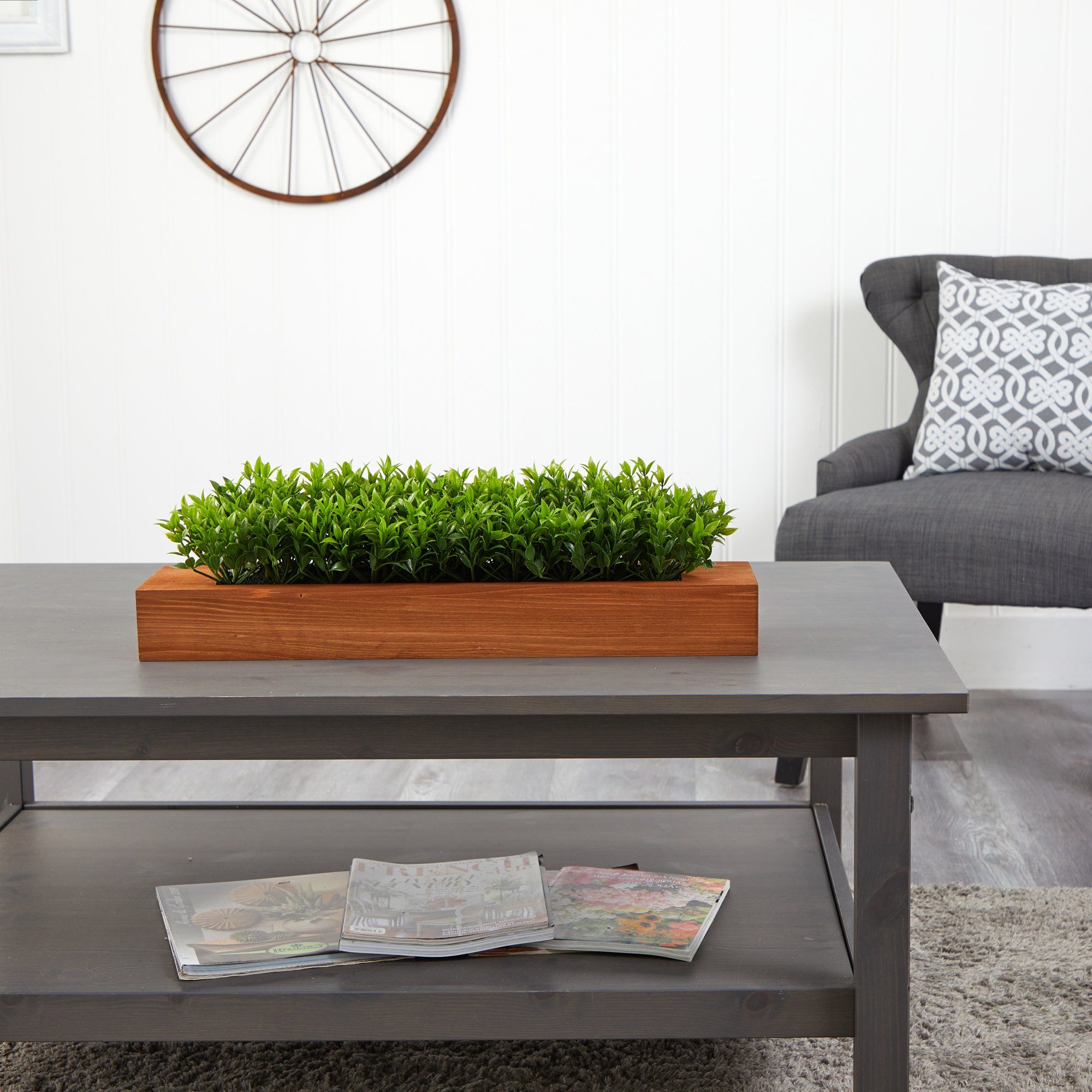 20” Sweet Grass Artificial Plant in Decorative Planter