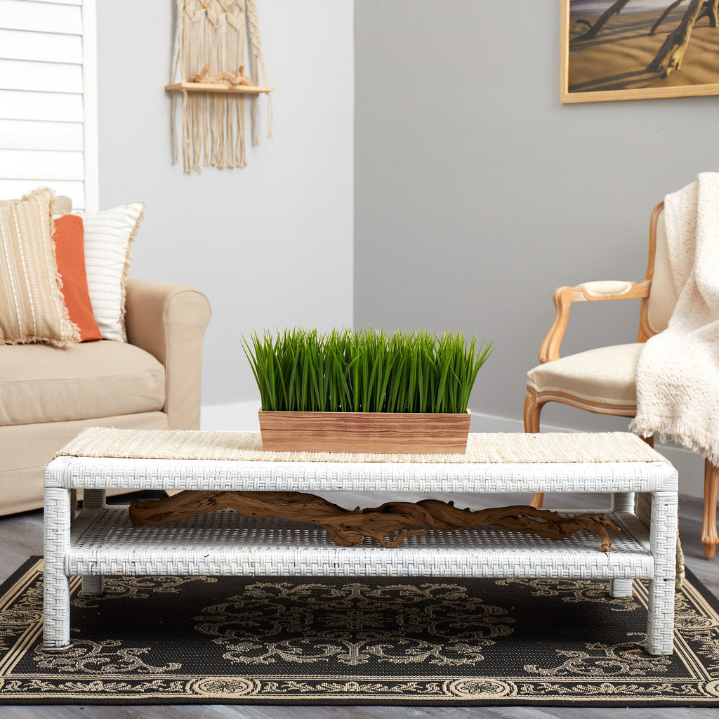 20” Vanilla Grass Artificial Plant in Decorative Planter