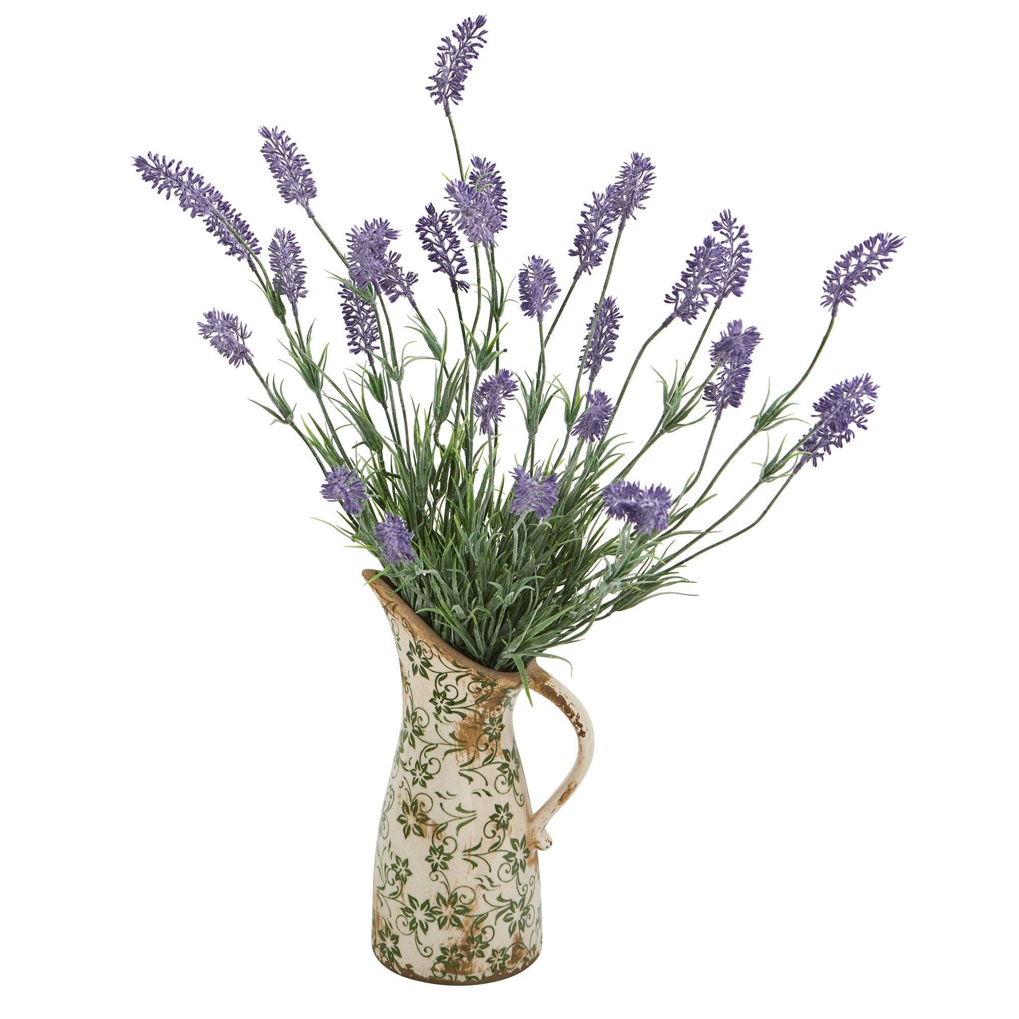 21” Lavender Artificial Plant in Floral Pitcher