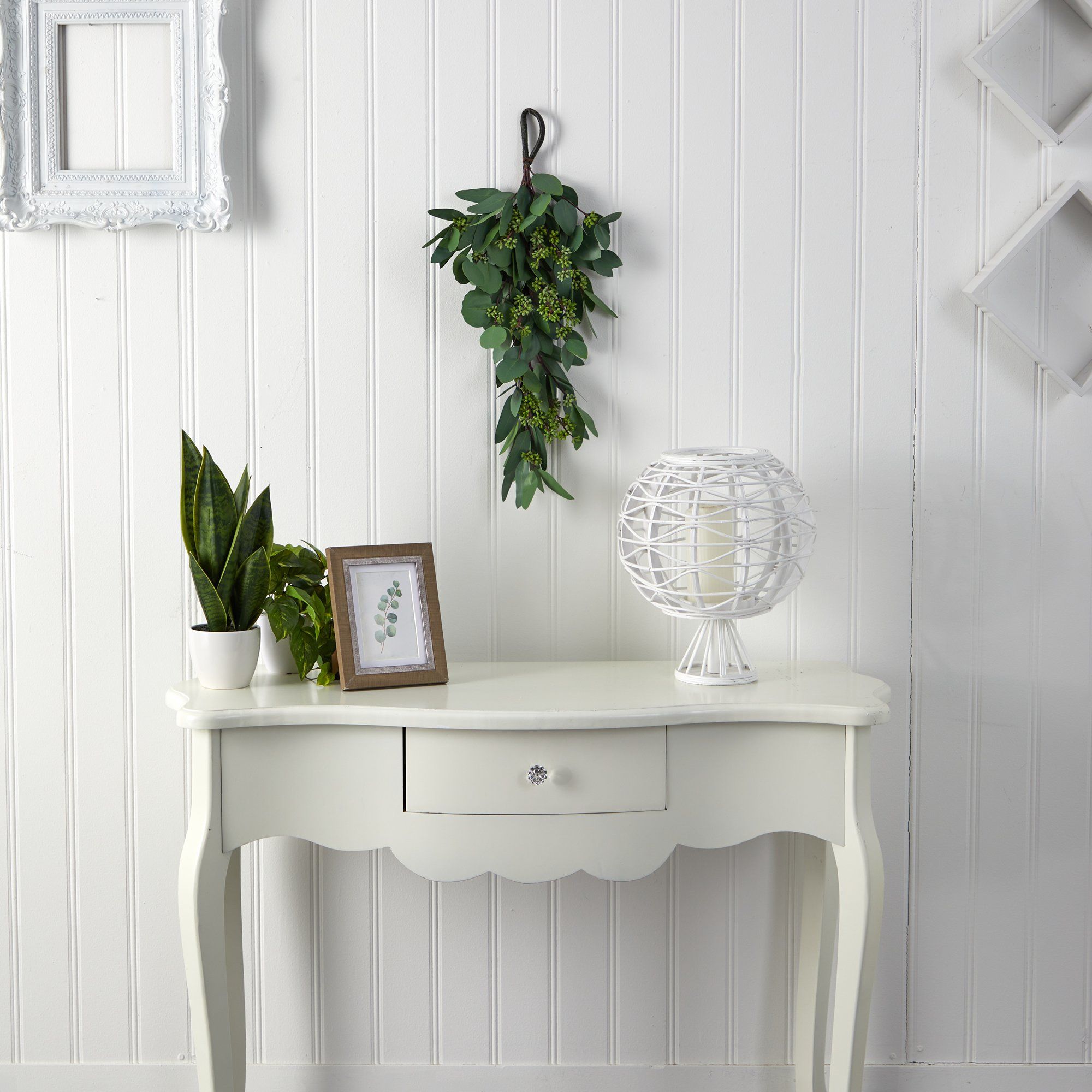 22” Eucalyptus and Berry Artificial Teardrop