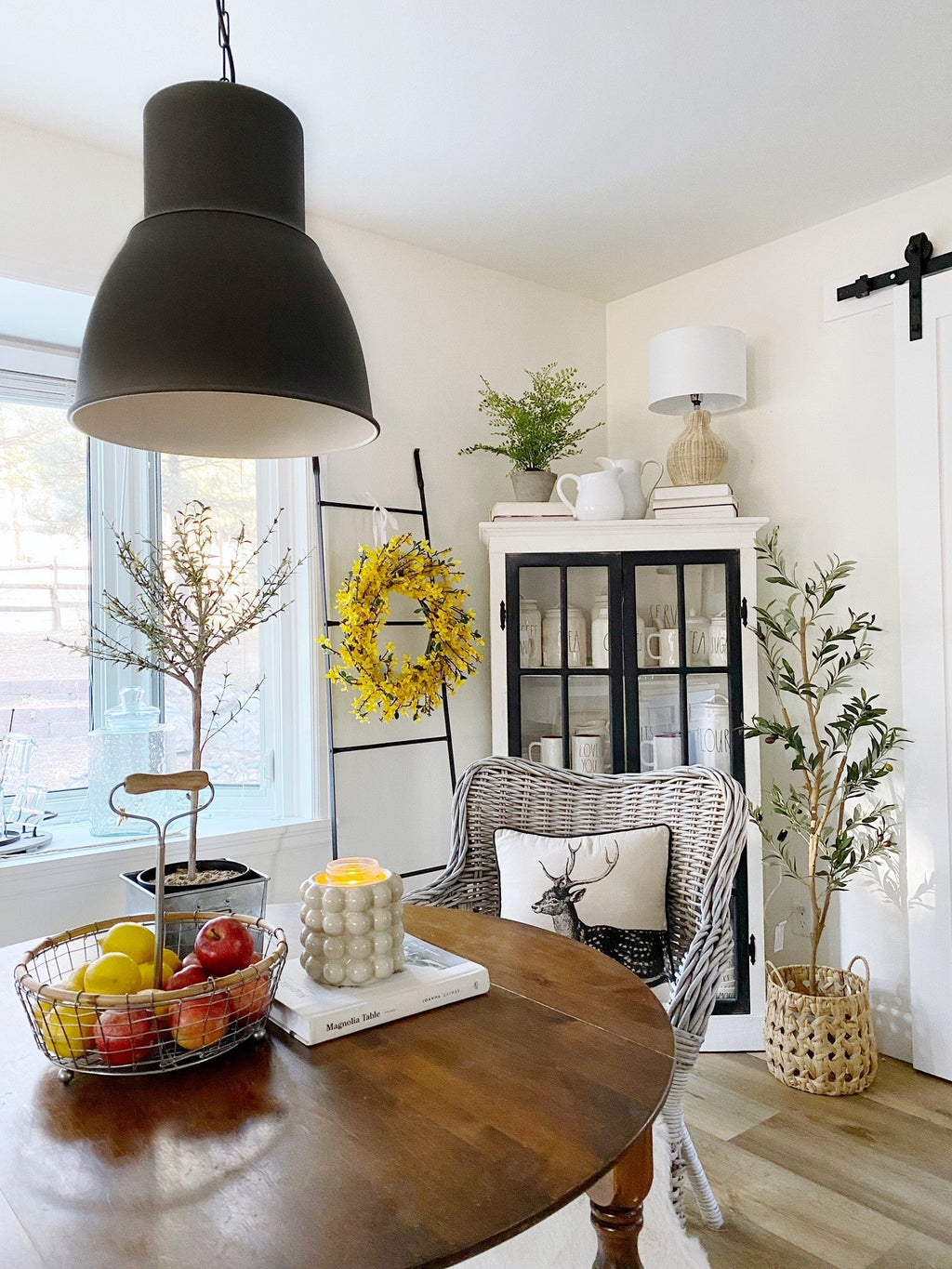 22” Forsythia Artificial Wreath