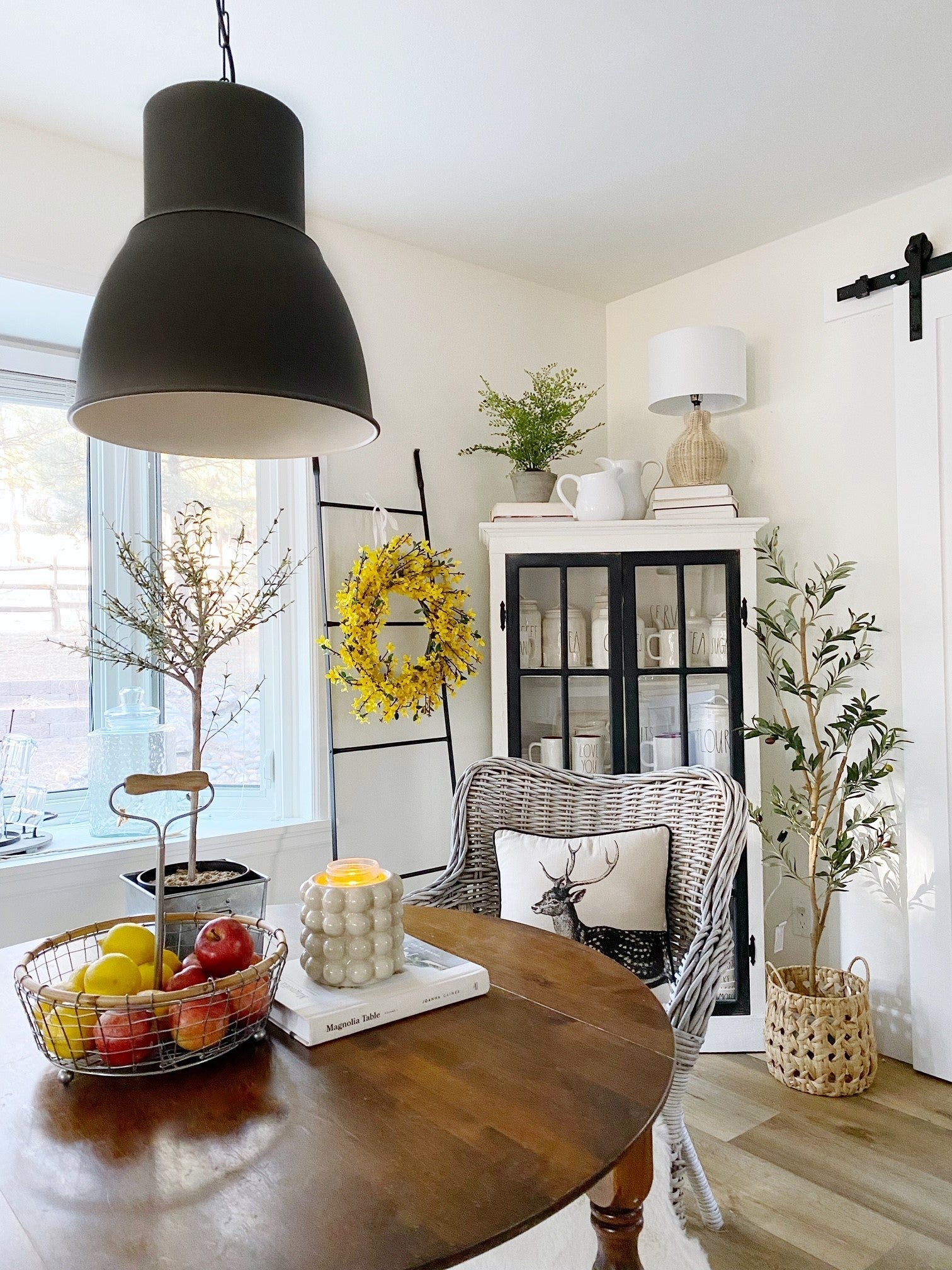 22” Forsythia Artificial Wreath