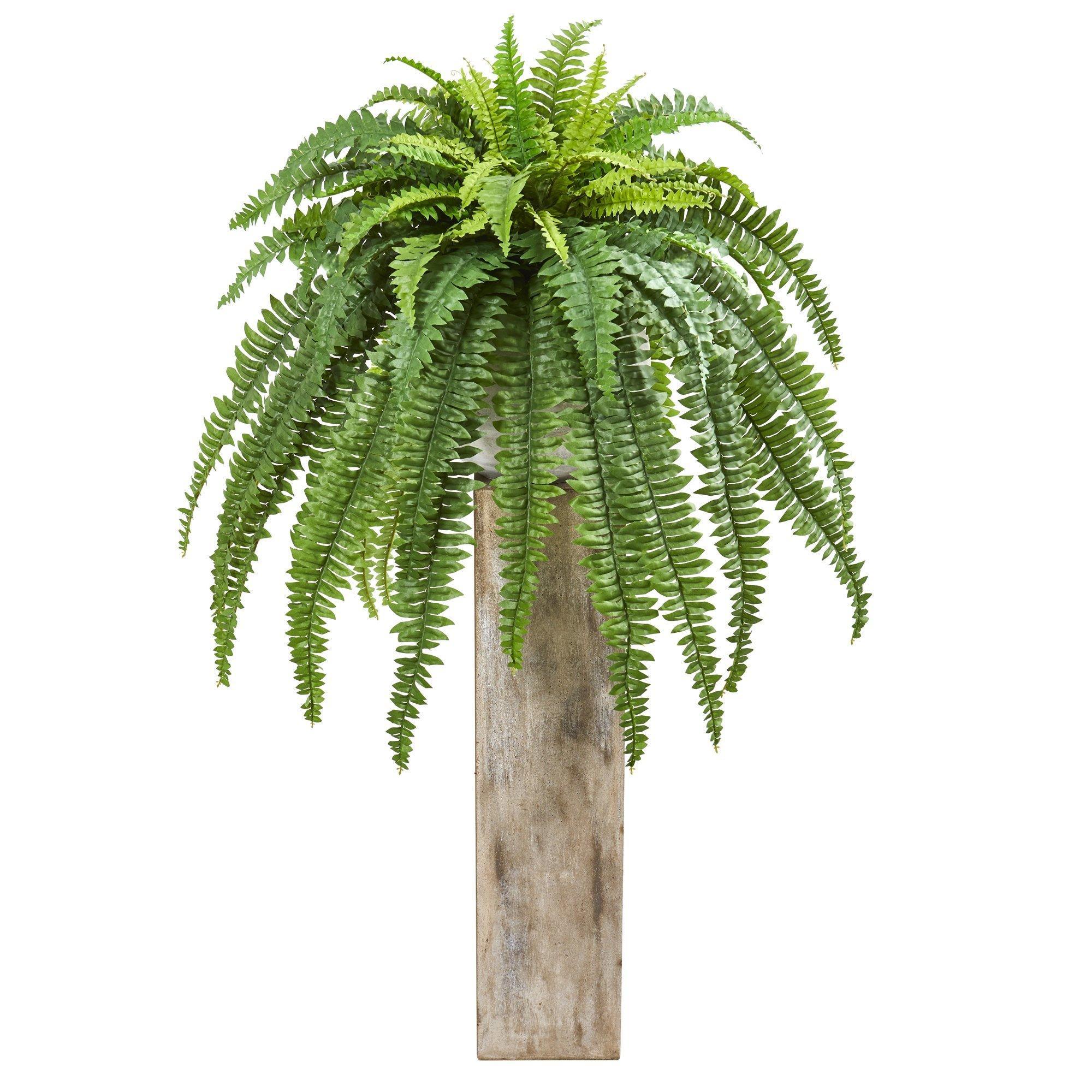 23” Boston Fern Artificial Plant in Sand Colored Planter