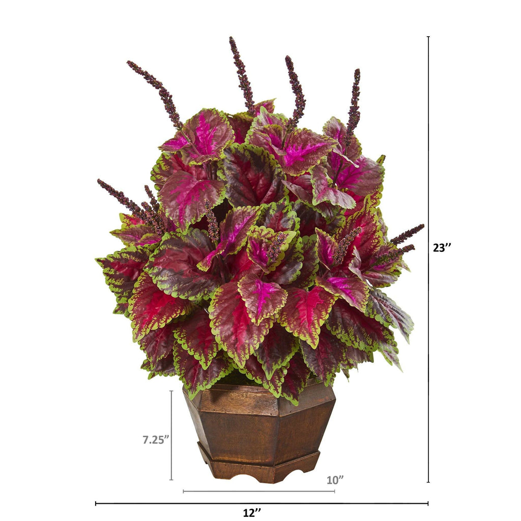 23” Coleus Artificial Plant in Decorative Planter