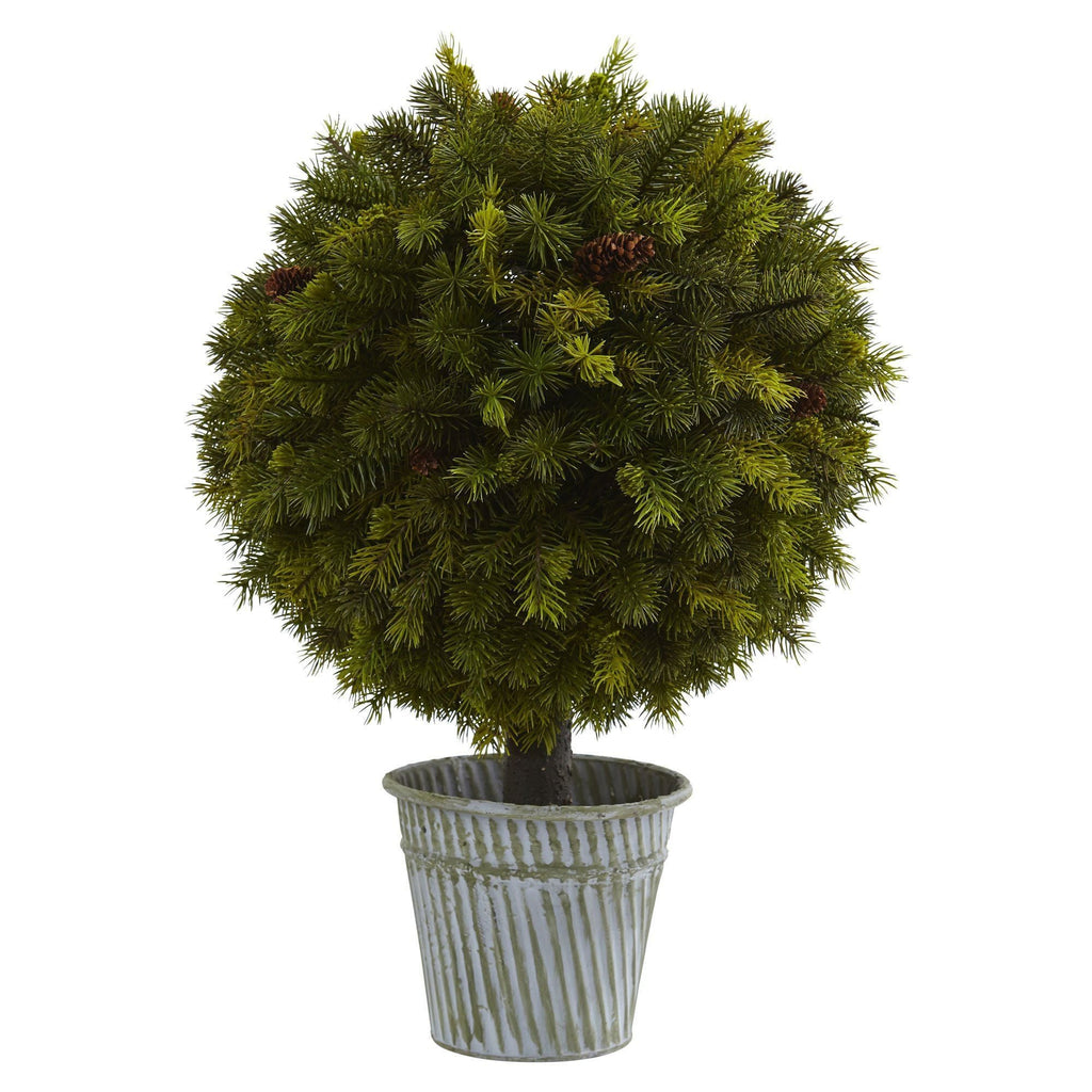 23” Pine Ball in Iron Top