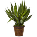 23” Sansevieria Artificial Plant in Basket
