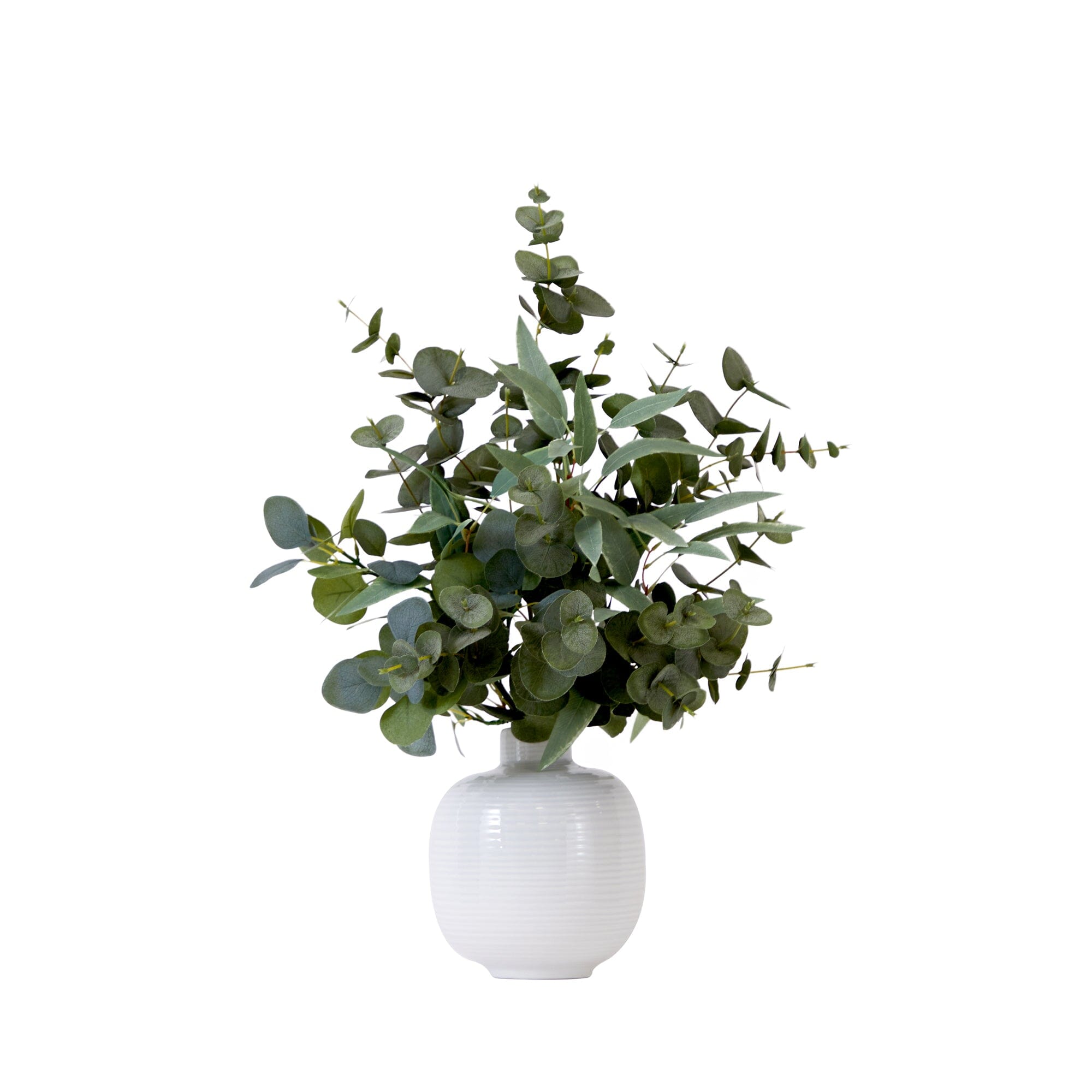 24” Artificial Eucalyptus Leaves Arrangement with Ceramic Planter