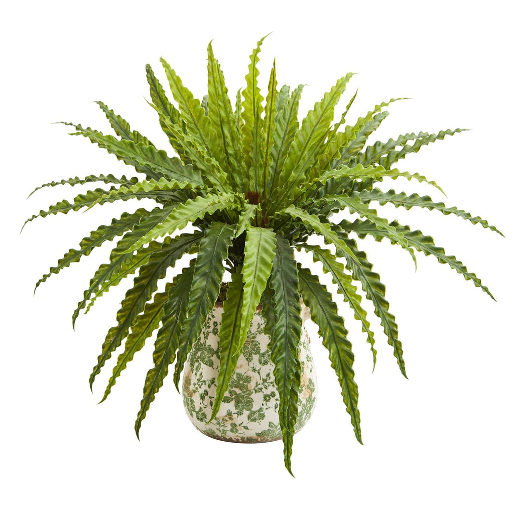 24” Asplenium Artificial Plant in Floral Vase