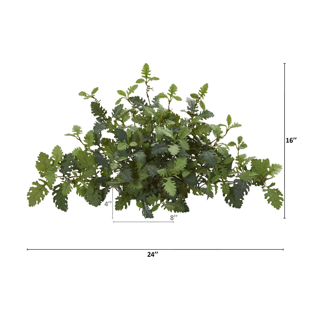 24” Dusty Miller Artificial Ledge Plant