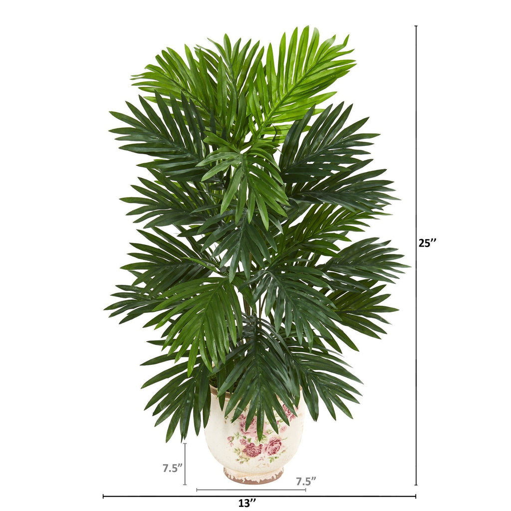 25” Areca Palm Artificial Plant in Floral Planter