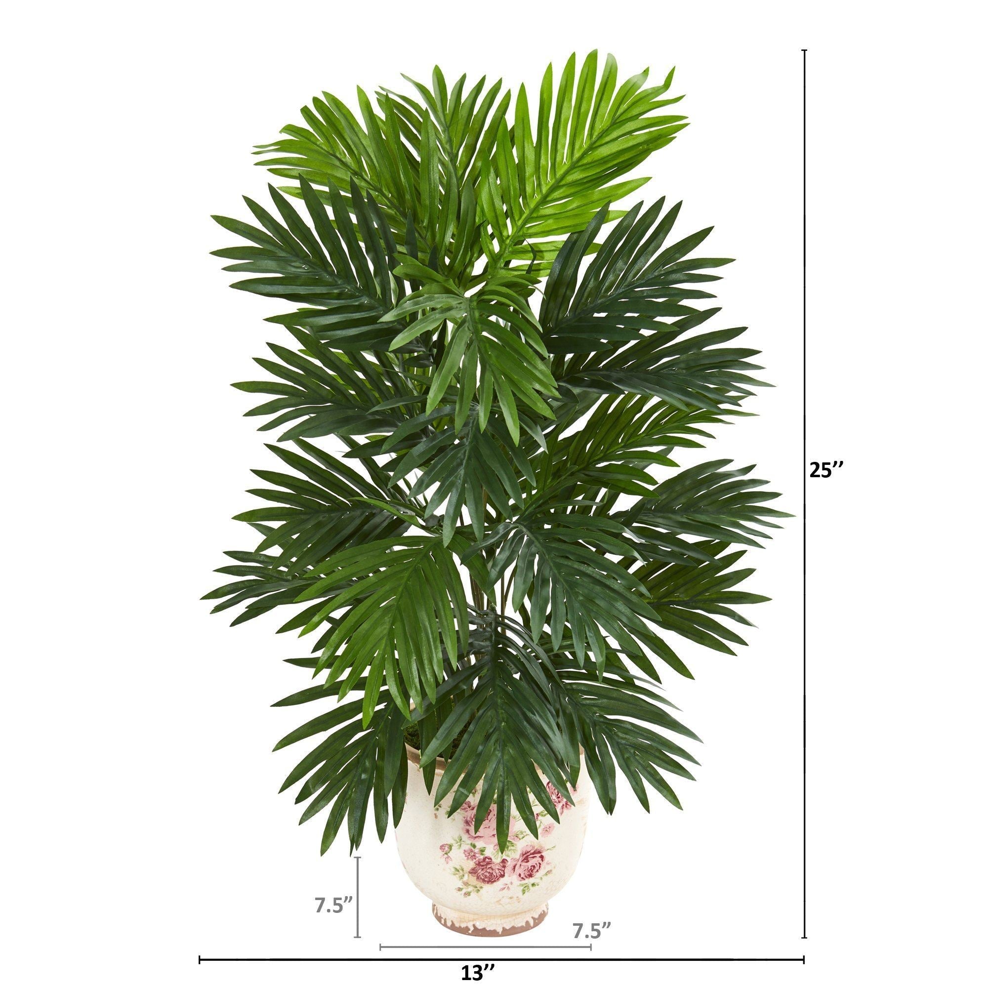 25” Areca Palm Artificial Plant in Floral Planter